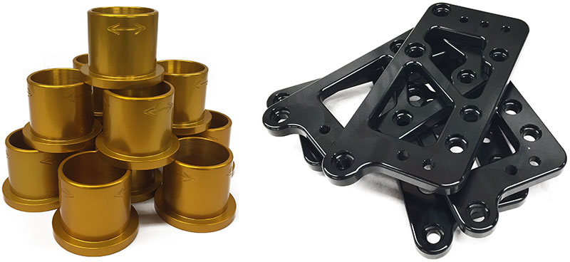 Gold Anodised Parts & Black Anodised Motorsport Parts